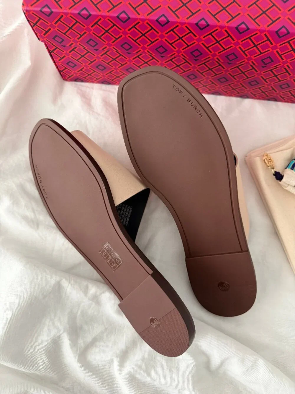 Tory Burch Selby Toe-Ring Leather Slide Sandals NIB Size 8.5